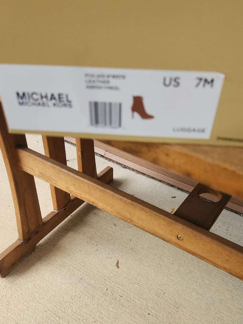 MICHAEL Michael Kors Tan Lace-Up Heeled Ankle Boots - Picture 2 of 5